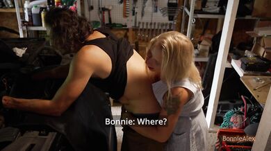 Teasing Big Tits Blonde MILF Garage Quickie Creampie Destroyed