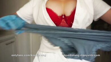 Busty Asian Nurse Kaedia's Panty Tease Cum Destruction