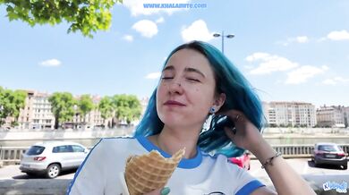 Tinder Blue Hair Alt Girl Khalamite Destroys Me POV Creampie Wreck
