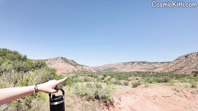 CosmicKitti Sweaty Cougar Naked Hike Bald Pussy Gush Destroyed