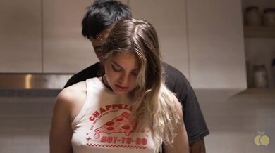 Blonde Cuck Wife Destroyed Gushing on Pizza Mans Big Cock Hubby Blind