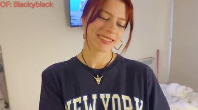 Redhead Latina Doll Threesome Chokes Big Cock Gushing Facial