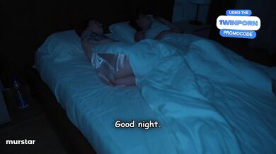 StepSis Shocked StepSon Creampies Stepmom Shared Bed Hotel Fuck