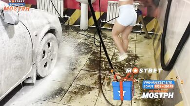 Blonde Schoolgirl Washes Car Sucks Dick Doggystyle Cumblast For Cash