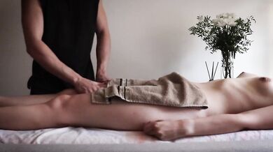 Masseur Destroys Horny Patient Pussy Cums Gushing on Stomach
