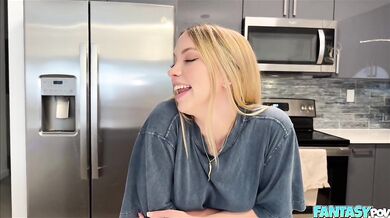 Destroyed Bros Cheating Petite Blonde GF Khloe Creampie Gush