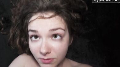 Choked Petite Slut Eyes Roll in Shaking Orgasms