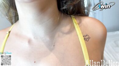 18yo Branquinha Rabuda Chokes Drooly Boquete on BF Buddy Big Cock