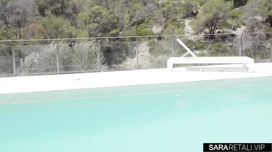 Sara Retali Squirts Gushing on Rocket Powers Massive BBC After Pool Rubdown
