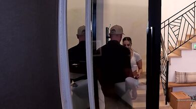 Cheating MILF Melissa Stratton Chokes Sloppy on UPS Johnny Sins Big Dick Destroyed Doggystyle