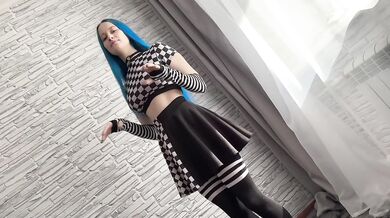 Big Dick Shatters Blue Haired 18yo Big Ass First Anal Creampie Gush
