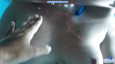 Blue Hair French Slut Choked Gushed in Thailand Public Pool Fuckfest