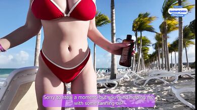 Big Tits Neighbor Begs Beach Favor Ends Creampie Wrecked