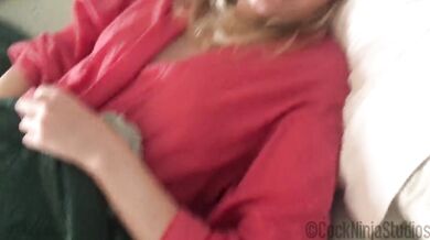 StepMom Blonde MILF Christmas Anal Creampie Gush Destroyed