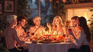 Swingers Dinner Party Bisexual Orgy Gushing Cum Destroyed