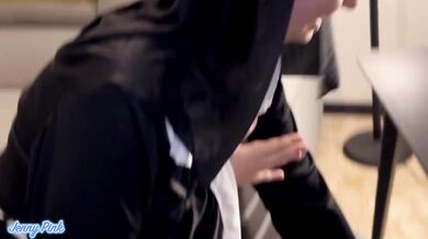 Busty Blasphemous Nun Table Sex Cum Gushing Pussy Destroyed