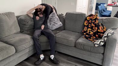 Horny MILF Wife Couch Fucks Hubby Gushing Squirt Cum Tits Destroyed