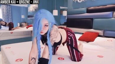 Pawg Jinx Cosplay Rides Big Dick Till Gushing Cowgirl Destroyed