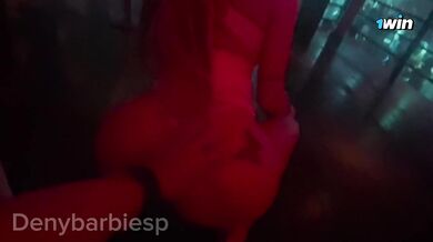 Pantyless Blonde Juicy Ass Devoured in Club Bathroom Pound