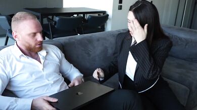 Boss Face Fucks Big Tits Secretary Chokes Her Gushing Cum Explosion