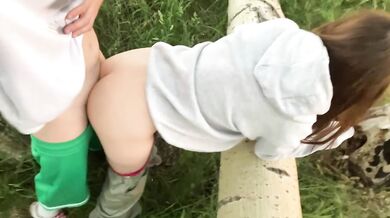 Destroyed Best Friends Hot GF Doggystyle Forest Cum Legs While He Tents