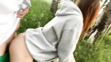 Destroyed Best Friends Hot GF Doggystyle Forest Cum Legs While He Tents