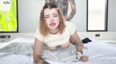 Horny Stepsis Chokes Massive Cock Rides Big Dick Tight Pussy Gushes Cum