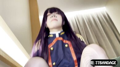 77bandage Collar Choked into Gushing Creampie Cowgirl Ruin