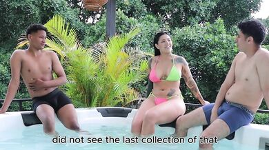 Tattooed Studs Destroy Big Ass La Rola Gushing Choked Deepthroat