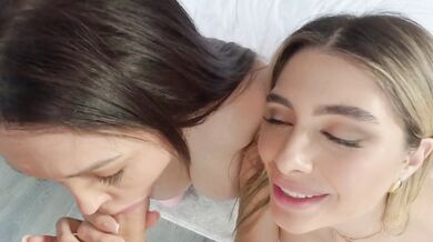 Wife Drops Huge Tits Anastasia Doll for Double BJ Threesome Destruction