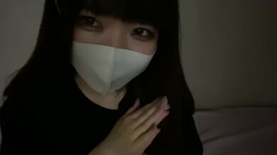 Asian beauty moans through facetime while ceiling stares down her solo