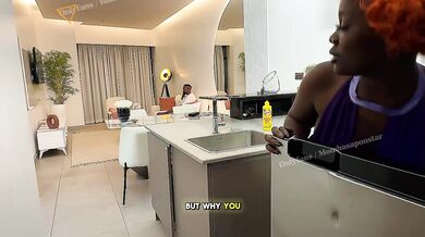 My Ebony StepMom Ate My Big Dick Then Choked Me Out Gushing