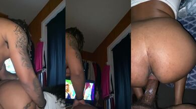 Big ass milf gushes on huge cock her first time out