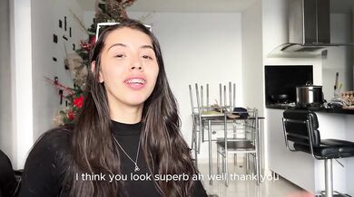 Neighbor begs for thick cock and takes all in her mouth sloppy deepthroat