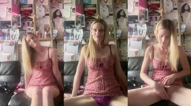 Her juices leak as she demos her toy solo