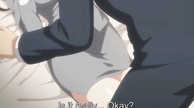 Cheating colleague got her big tits handled rough hentai