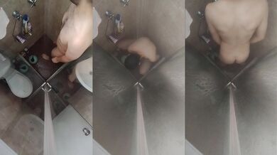 My roomie watches me fuck myself raw in the shower