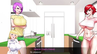 Big tits big cock MILF squirting raw cum squirt when they kneel for me in gameplay