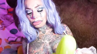 Tigerlily's big tits brutally stuffed and creampied by rough clown cock