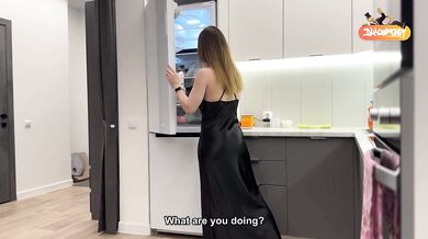 My big dick step-bro fell for his cheating step-mom in a hot doggy deep throat session