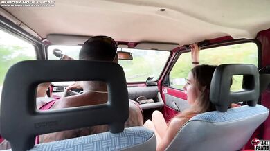 Squirting Italian teen gets revenge fuck on car roof with cum gushing everywhere