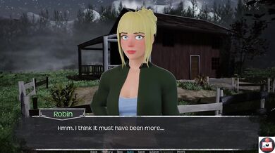 Mist spreads while the farm girl plays with her big blonde joystick