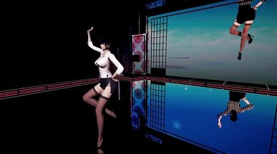 Honey Select 2 teacher dances outside in black stockings until Abracadabra