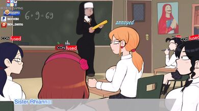Nun punishes schoolgirl in confession booth with big booty spankings