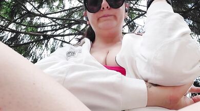 Filthy smoker moans as flip flops press her puffy feet to my shaft