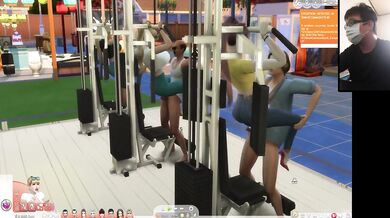 The Sim girls flexing jeans struggling group fucking