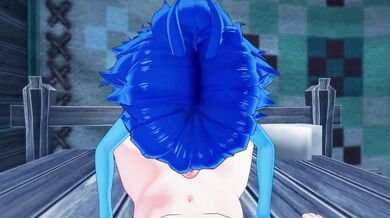 Lapis crushes you stomach first doggy in vivid POV