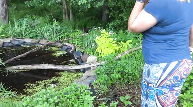 Frangelica Surprise Cum Mouth Outside MILF Walk Garden