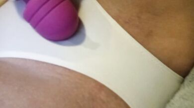 Teen squirting through panties with vibrating clit and shaking orgasms