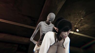 SCP-096 catches busty girl in hardcore 3D fuck after breach